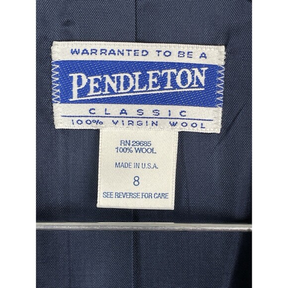 Vintage Pendleton Women 8 2 Piece Suit Blazer Skirt Virgin Wool Tartan Plaid 80s - Picture 7 of 16